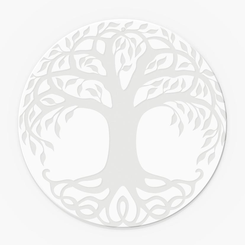 Quadro in vetro acrilico, immagine da appendere alla finestra Albero della vita - rotondo