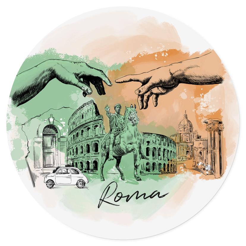 Muursticker Love your City Rome