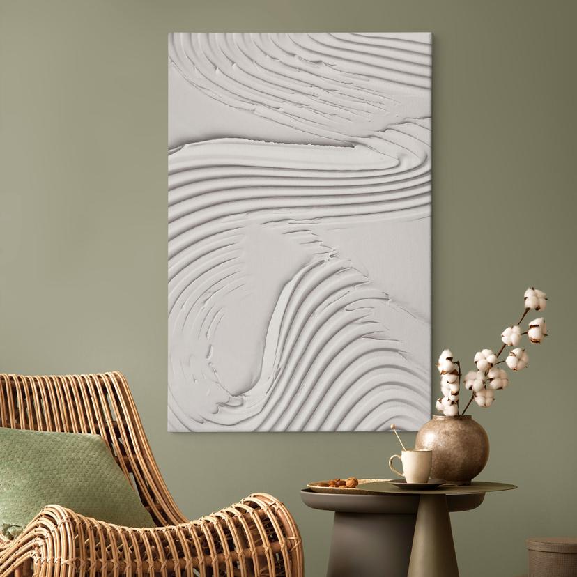 Stampe su tela Strutture morbide in beige - Pictufy Studio