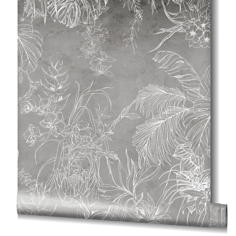 Brun blomstertapet Fototapet til stue Soveværelse 2.70 x 2.12 cm