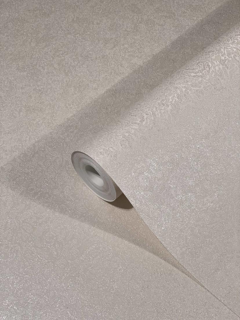 non-woven tapet med skinnende små blade beige blomstret af Harald Glööckler