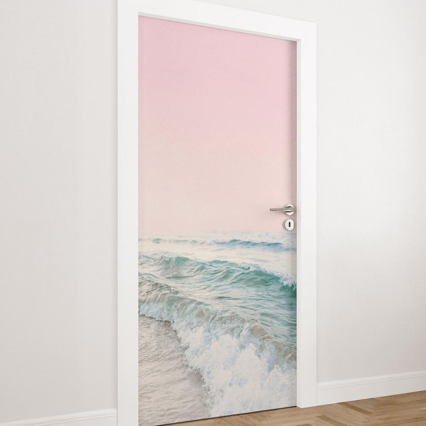 Dørfilm Pink sky over the sea - Sisi & Seb - Selvklæbende dørdekoration