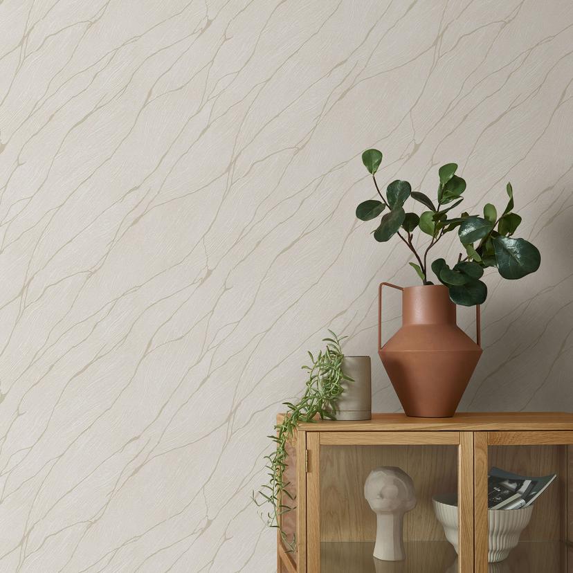 Grafisk tapet Opus beige