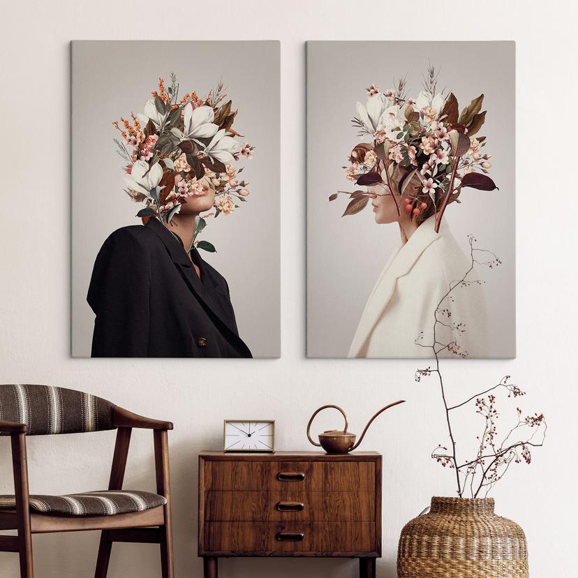 Stampa su tela Fiori femminili - Moth