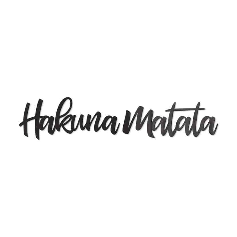Lettres décoratives en verre acrylique Hakuna Matata (2 parties)