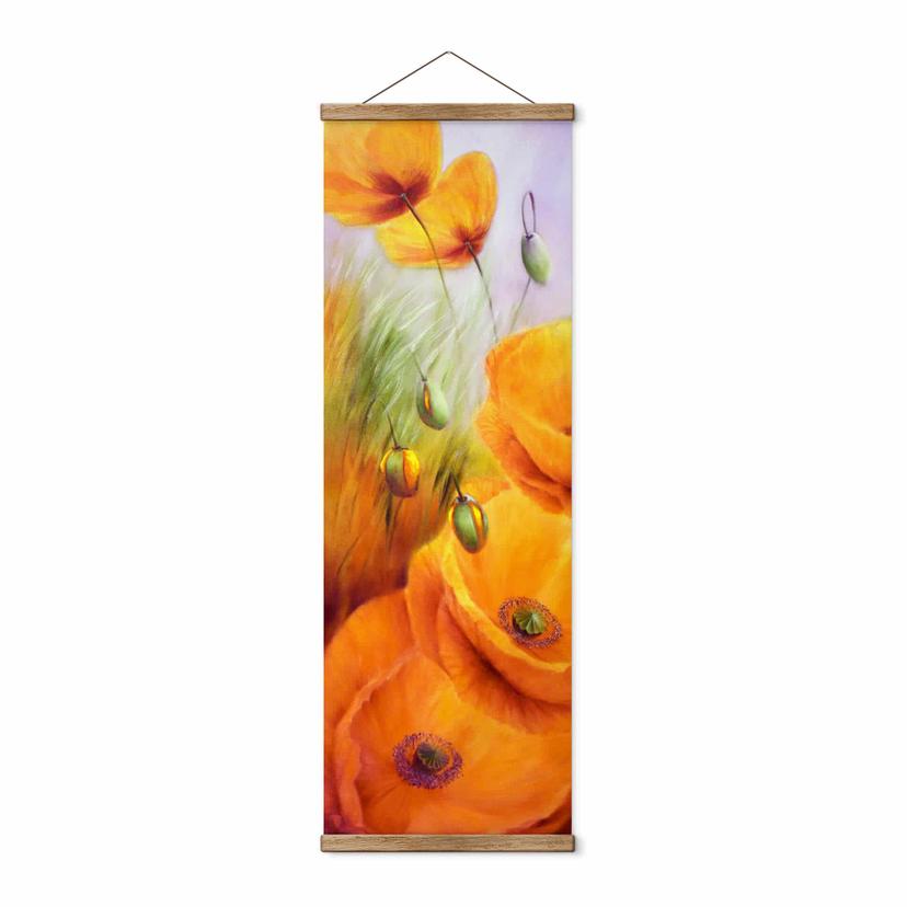Póster de tela Schmucker - Amapolas en el campo