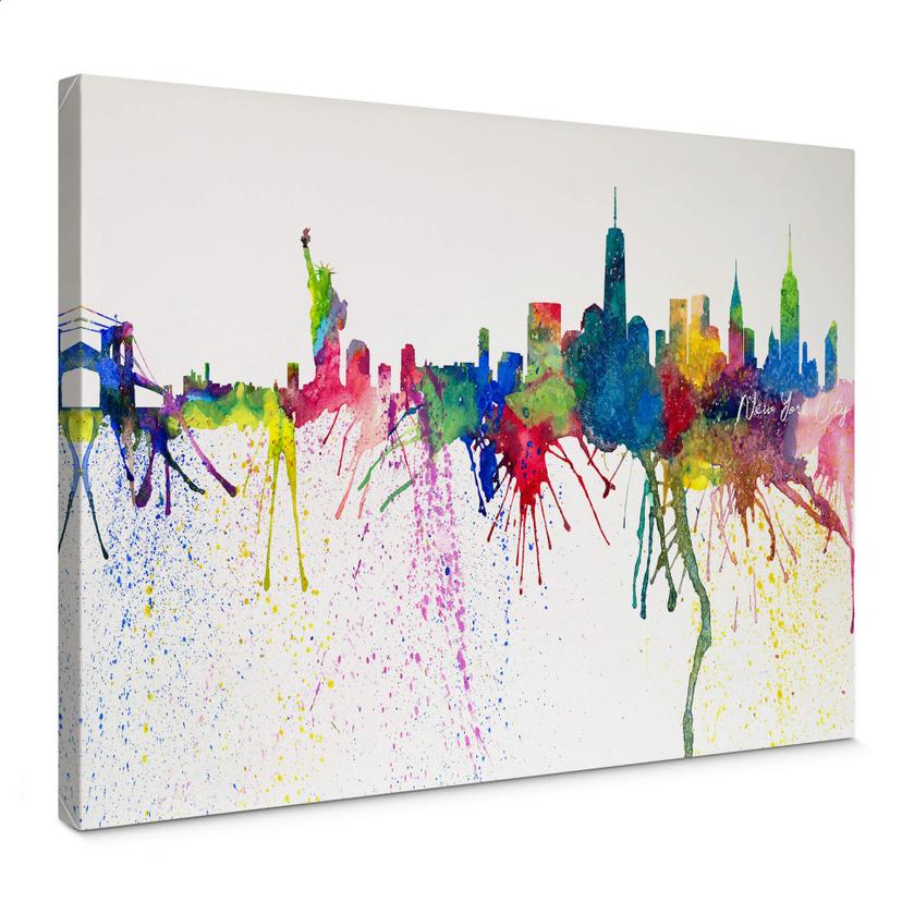 Lienzo Bleichner - Acuarela New York Skyline