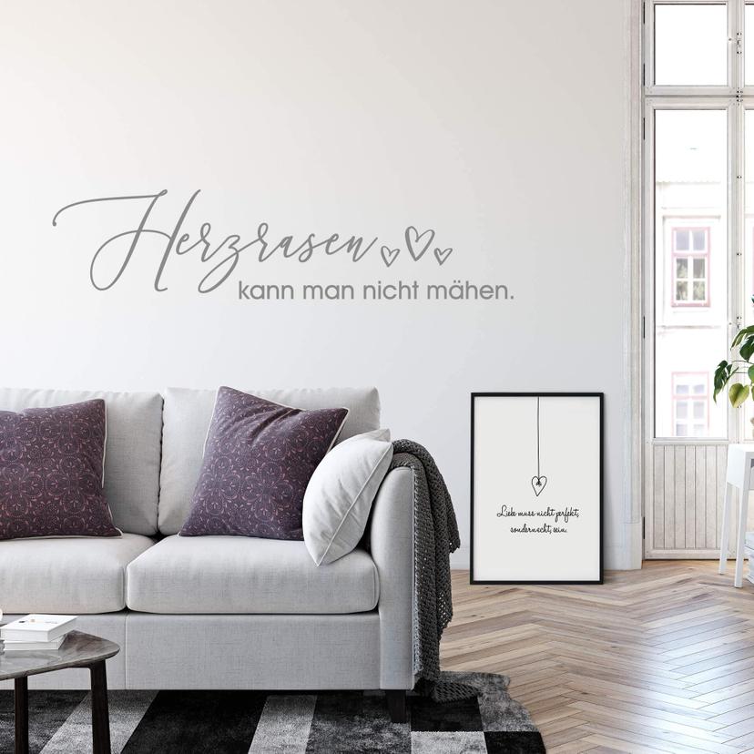 Wandtattoo Herzrasen kann man nicht mähen