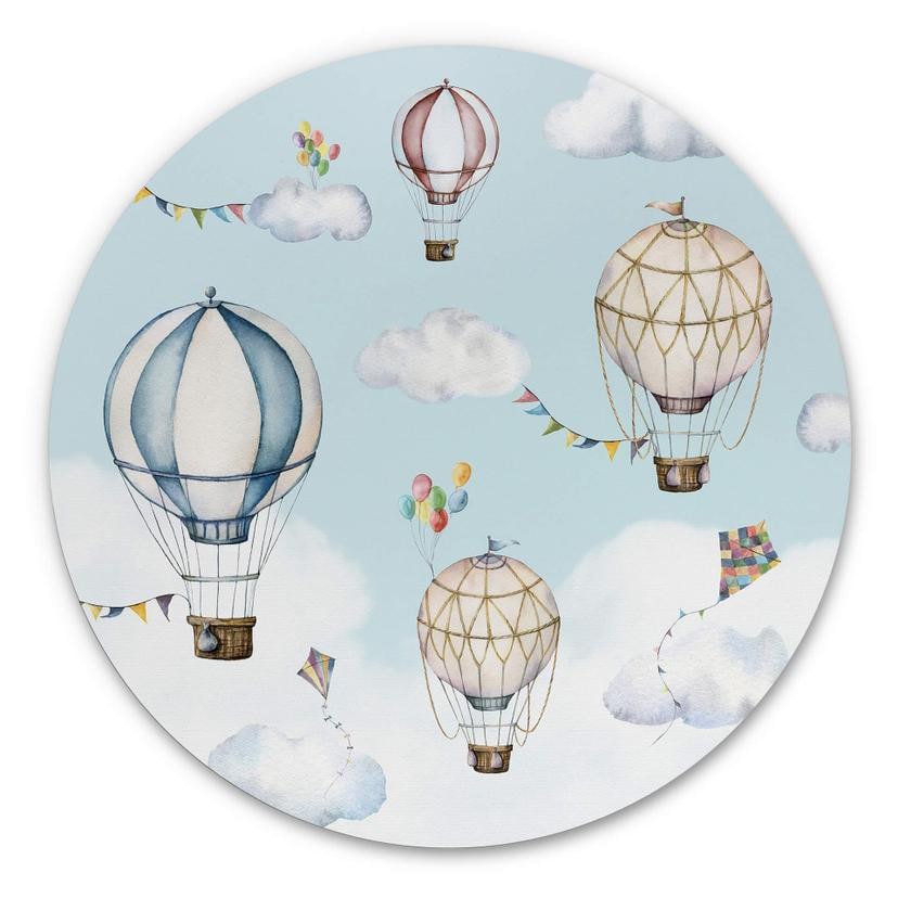 Tableau sur alu-Dibond rond Oliver Robins - Ballon Bonanza