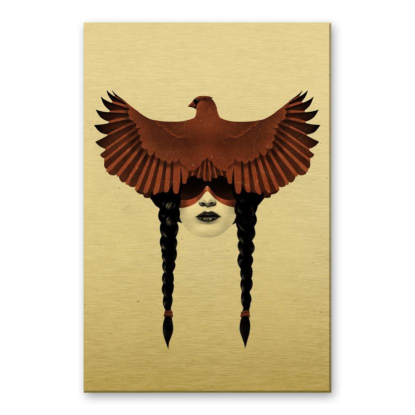 Dibond Schilderij met goud effect Ireland - Dark Cardinal