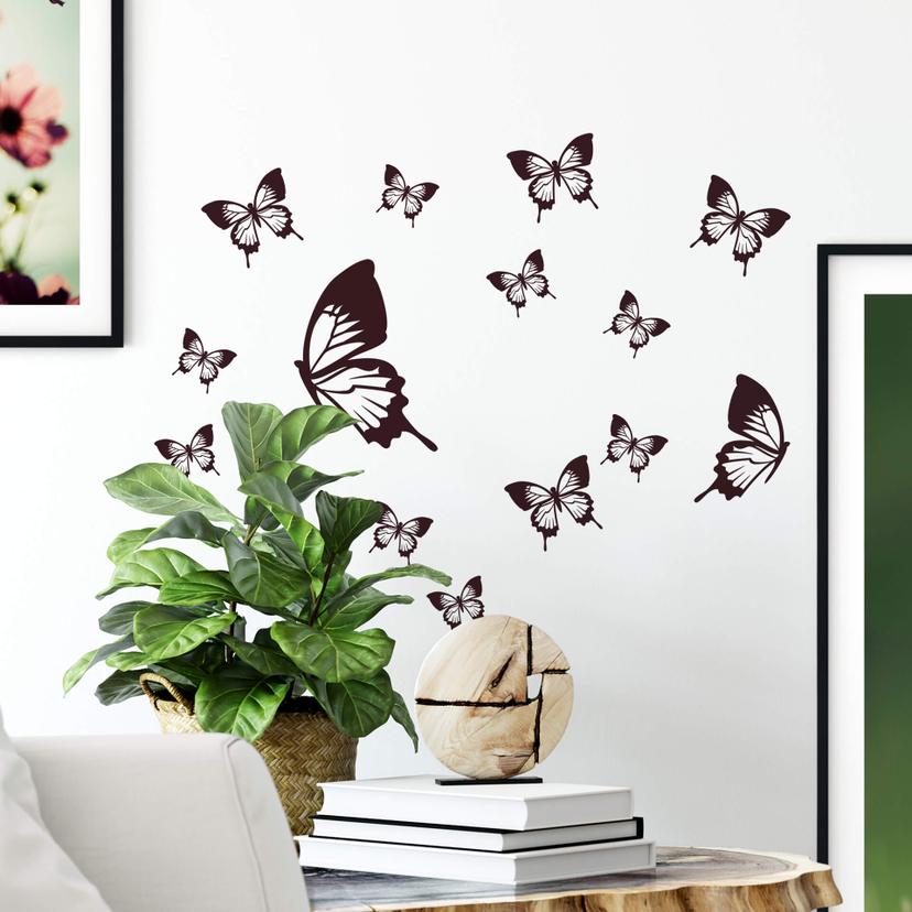 Muursticker set Pretty Butterflies