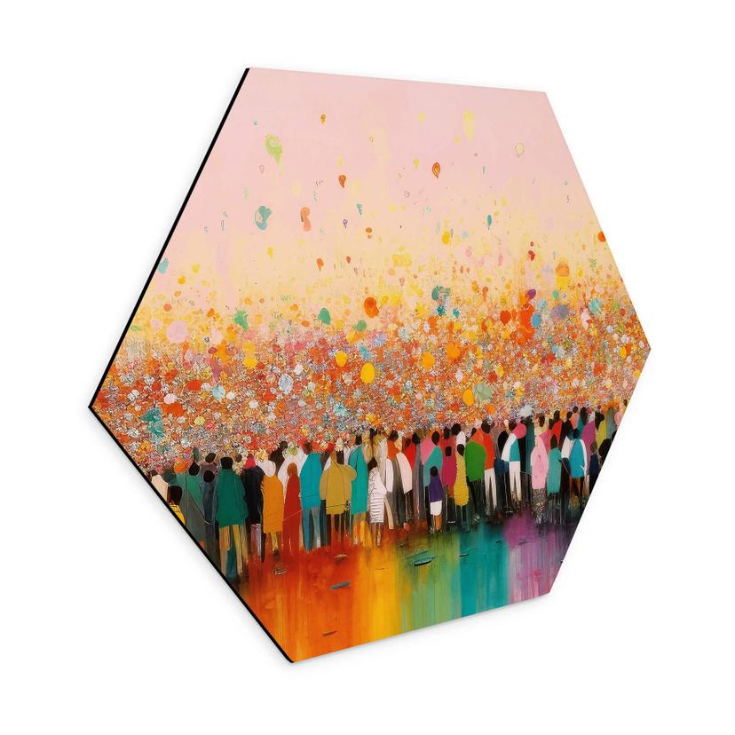 Hexagon Dibond Treechild - Happy People