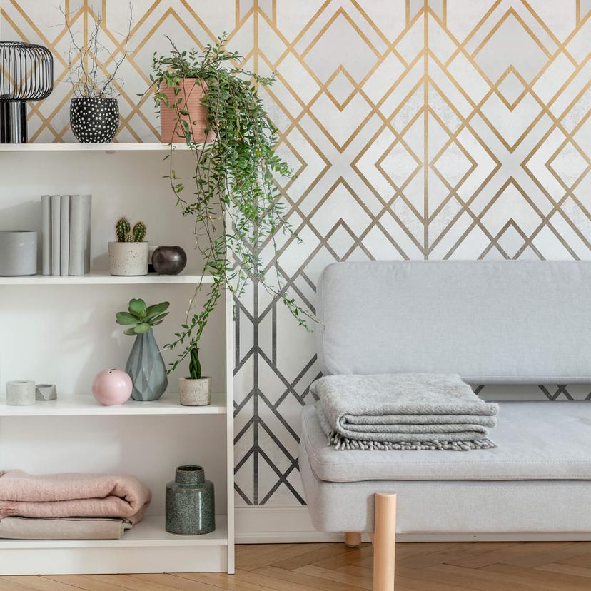Fototapet - Fredriksson - Gold and silver - 240x260 cm