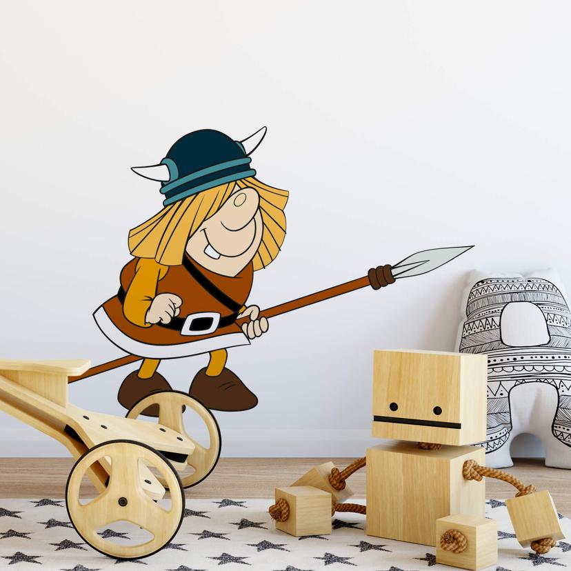 Muursticker Wickie en de Viking