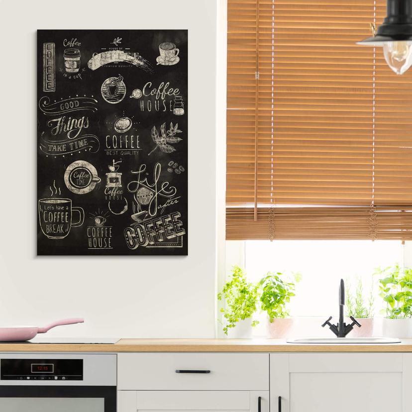 Cuadro de madera World of Coffee