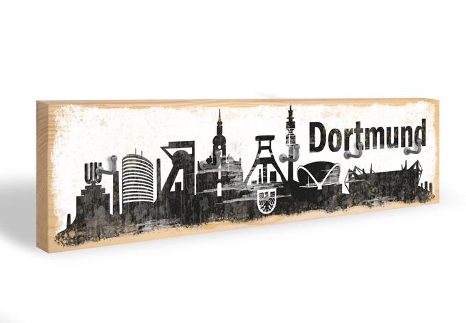 Accroche-clés - Skyline de Dortmund + 5 crochets