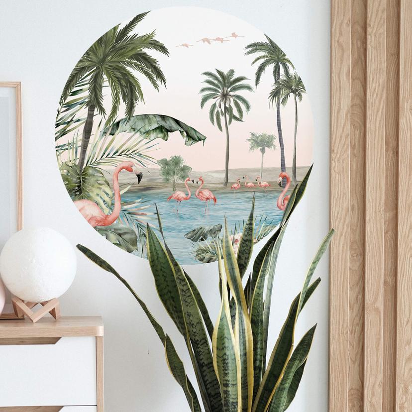 Adesivo murale Kikki Belle - Flamingos