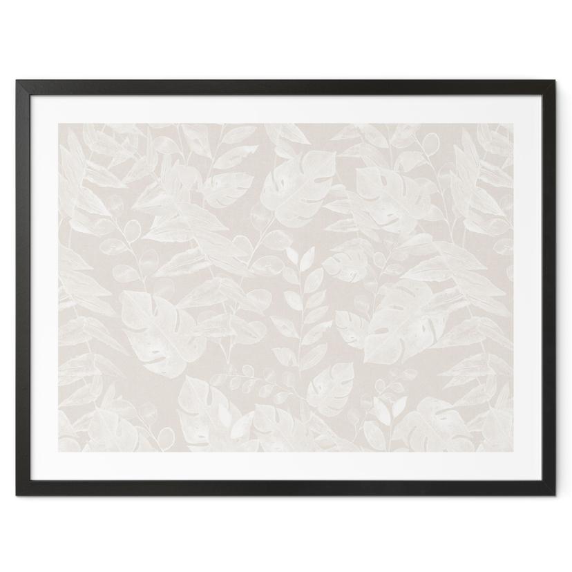 Póster Botánica Hojas Tropicales Beige - Bloomery Decor