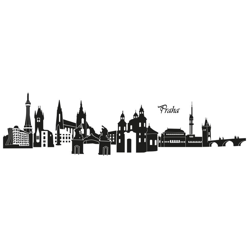 Sticker mural - Praha Skyline