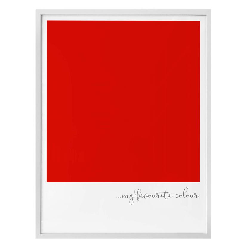 Poster My favourite colour - red