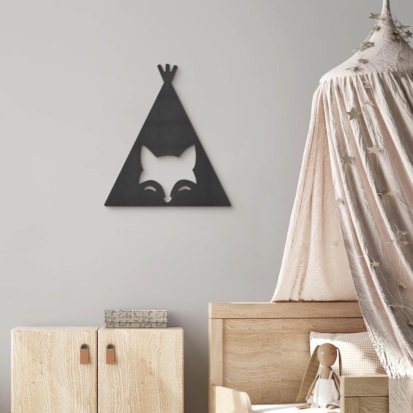 MDF - Decoración en madera - Tipi - Zorro