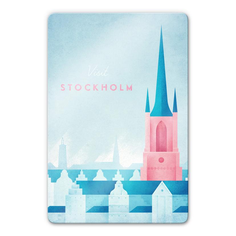 Tableau en verre Rivers - Stockholm