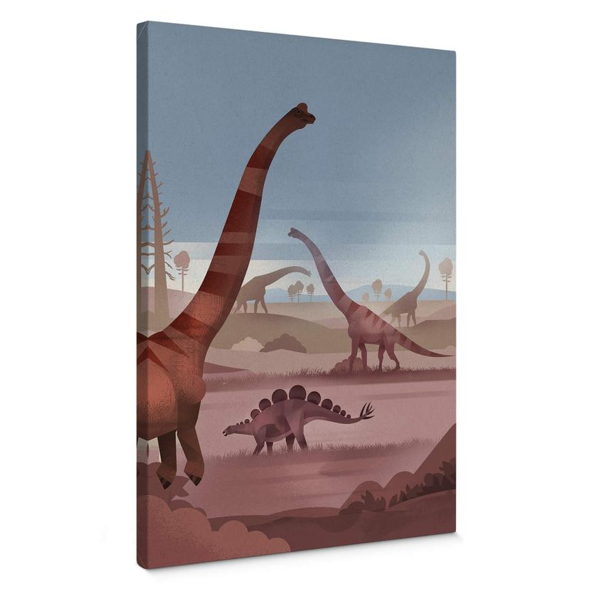 Lærredsprint - Braun - I dinosaurernes land