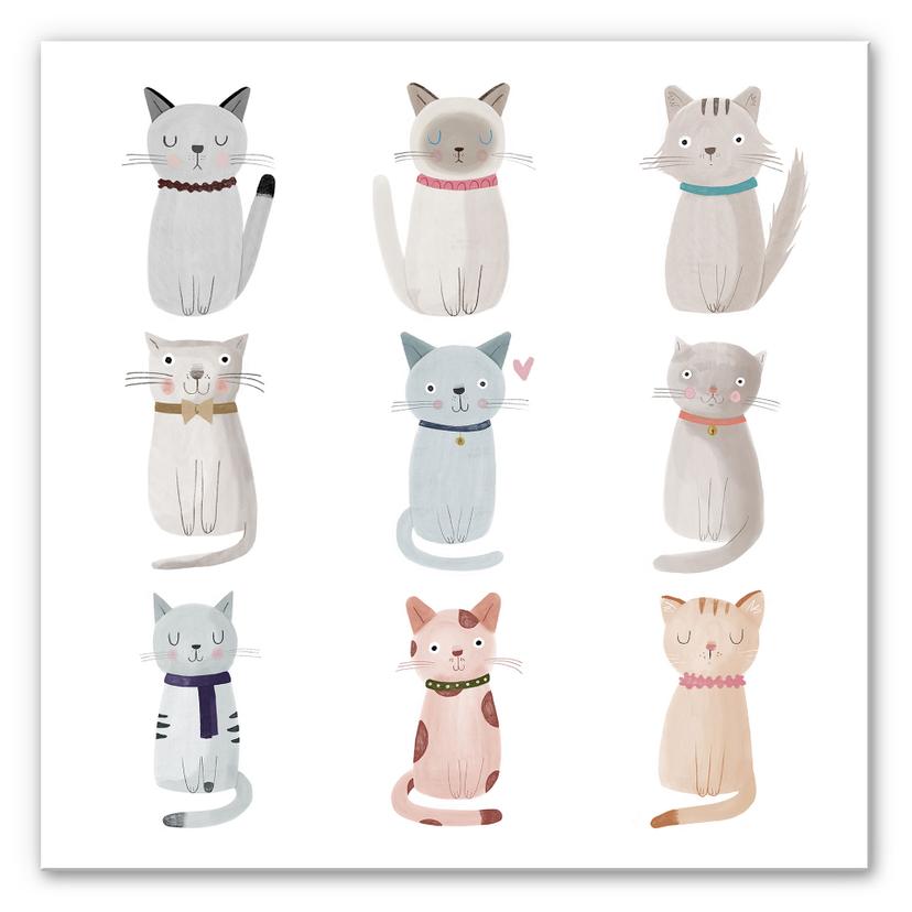 Wanddecoratie Loske – Cat Family