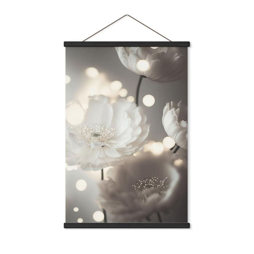 Tekstil plakat Hvide blomster i et hav af lys - Treechild