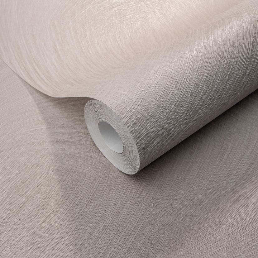 Non-woven tapet med grafiske mønstre i taupe