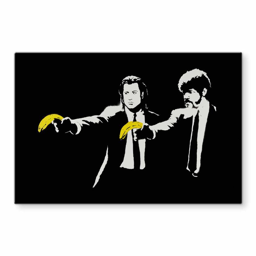 Tableau en verre Banksy - Pulp Fiction