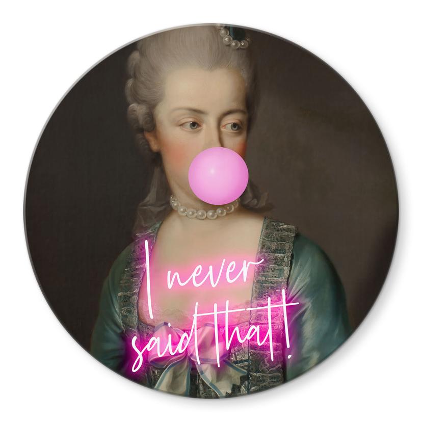 Glasbillede - Marie Antoinette: I never said that - Grace Digital Art
