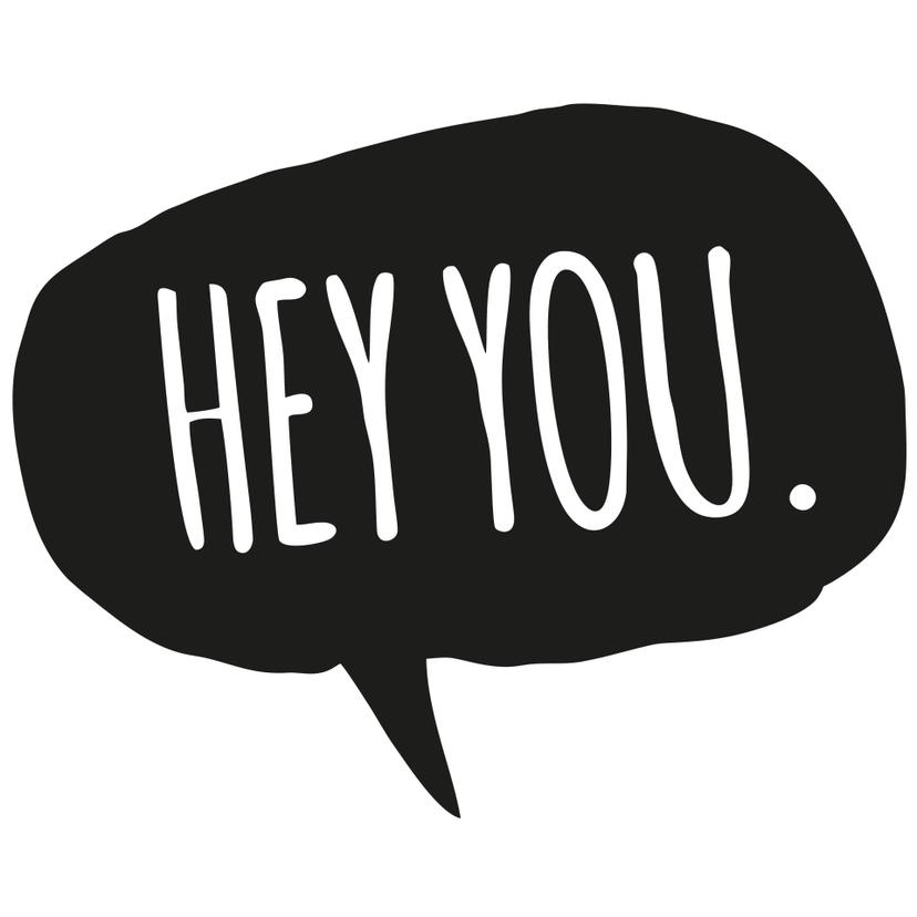 Adesivo murale Hey you