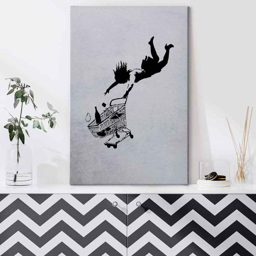 Stampa su tela Banksy - Shop Until You Drop