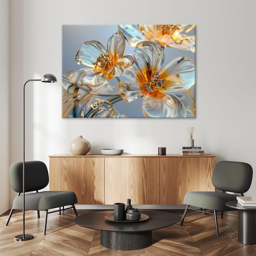 Stampa su tela, Fiori di diamante - composizione
