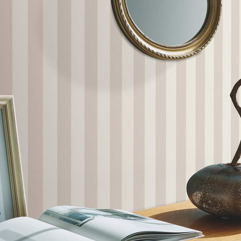 Tapet med Erismann Versailles striber beige, creme