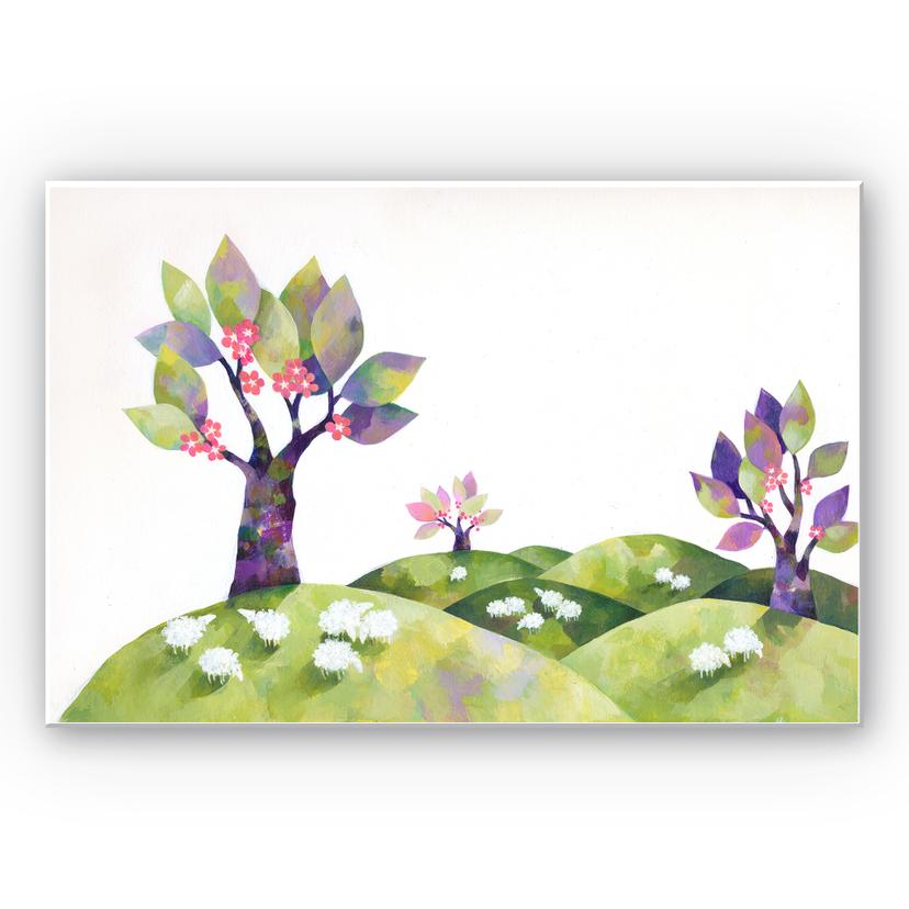 Wandbild Blanz - Die Schafswiese