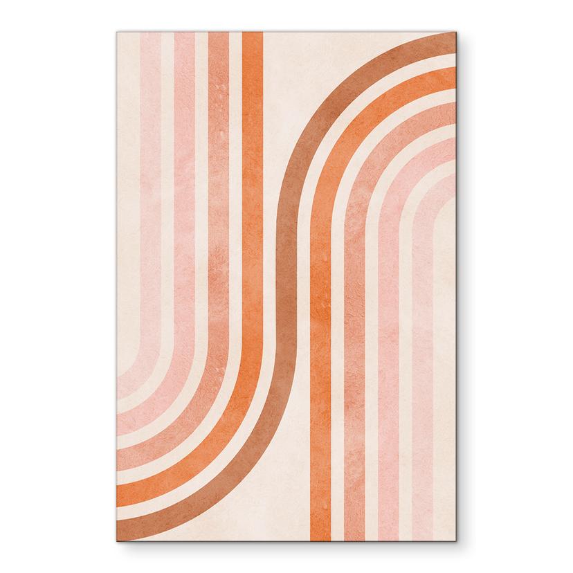 Billede Flydende geometri i retro-look - Costa – print på aluminium (Alu-Dibond)