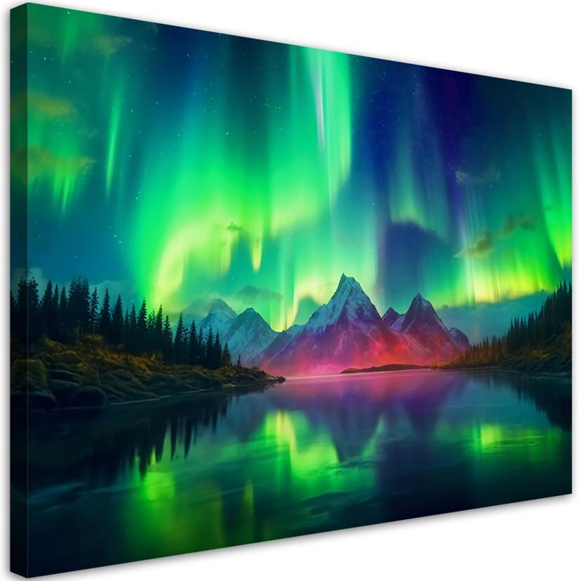 Canvasbillede, Grønt himmellandskab