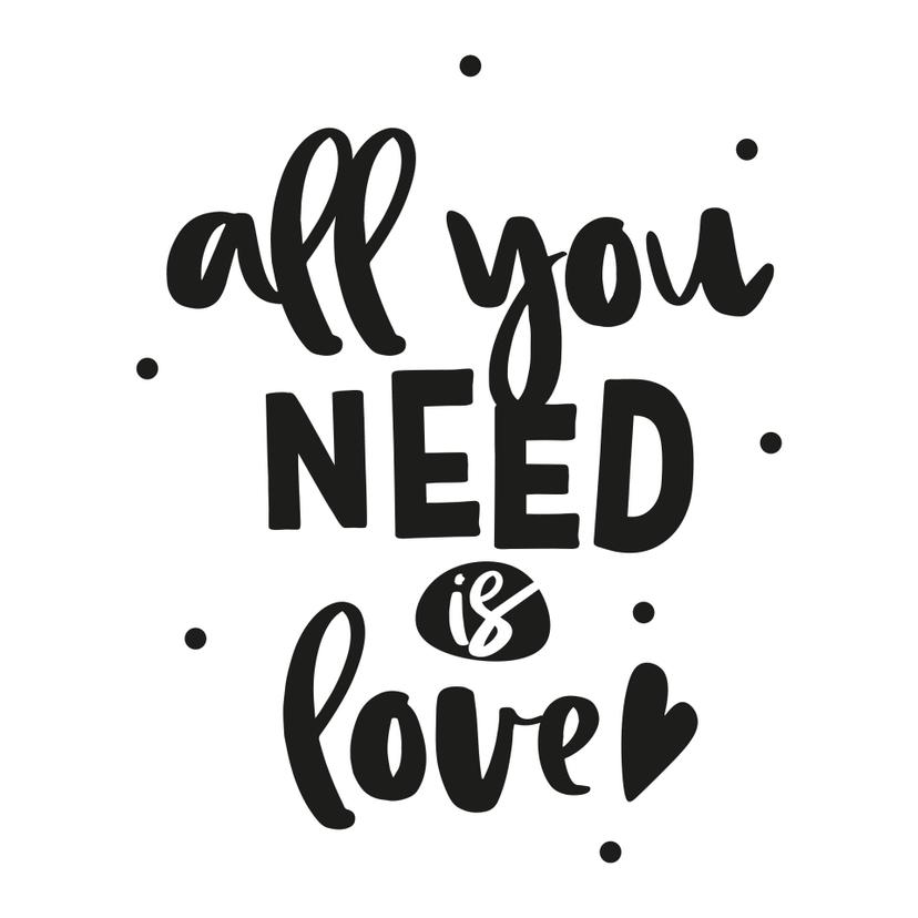 Adesivo murale - All you need is love