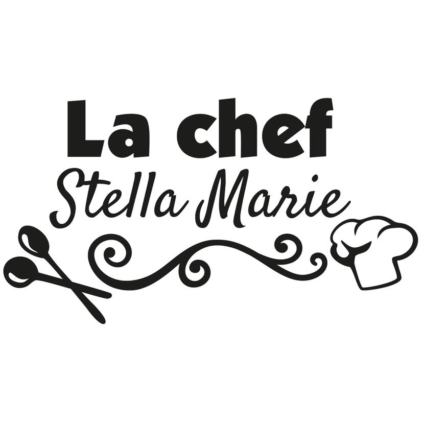 Adesivo murale La chef + Nome