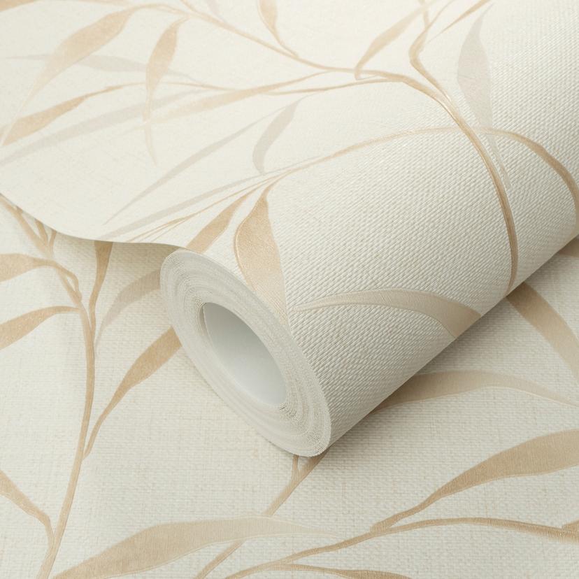 Guido Maria Kretschmer Carta da parati con motivo a foglie Yamato Fashion for Walls 5 beige