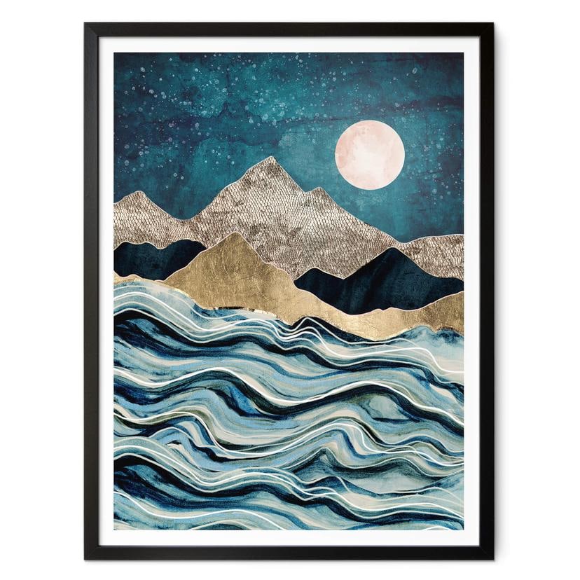 Póster SpaceFrog Designs - Azul índigo