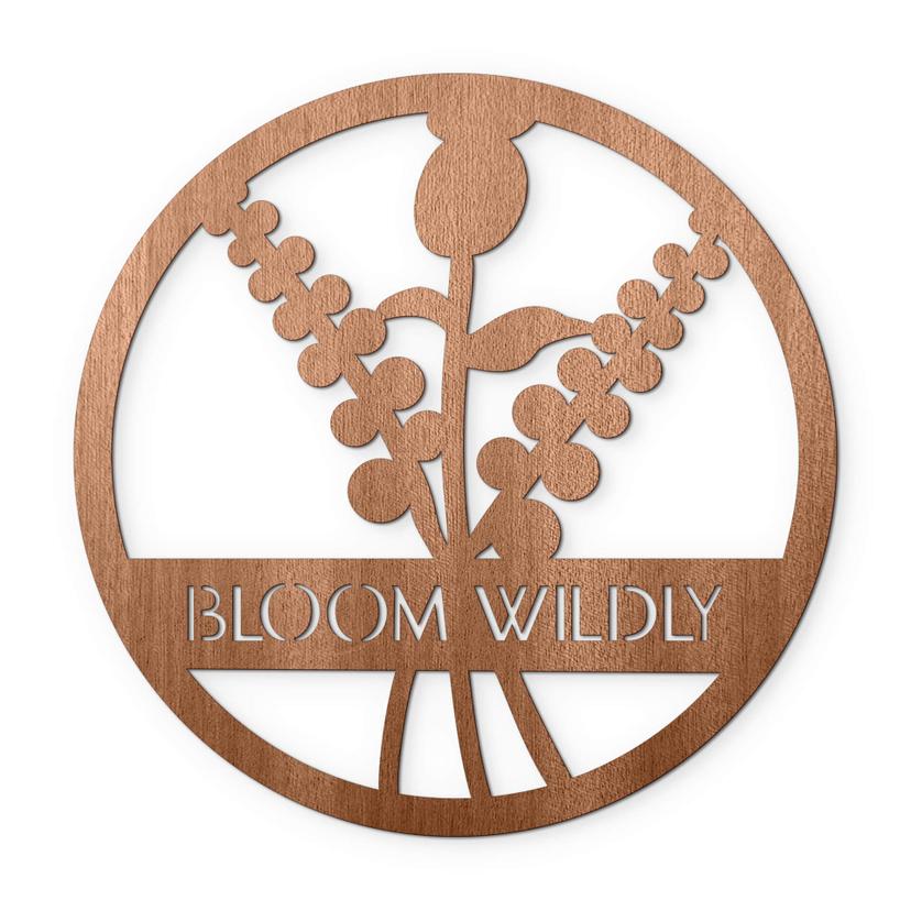 Houten Wanddecoratie Mahoniefineer Bloom Wildly