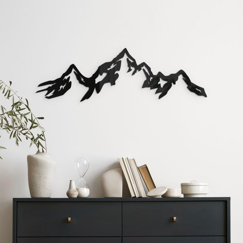 Décoration en acrylique « Panorama de montagne »