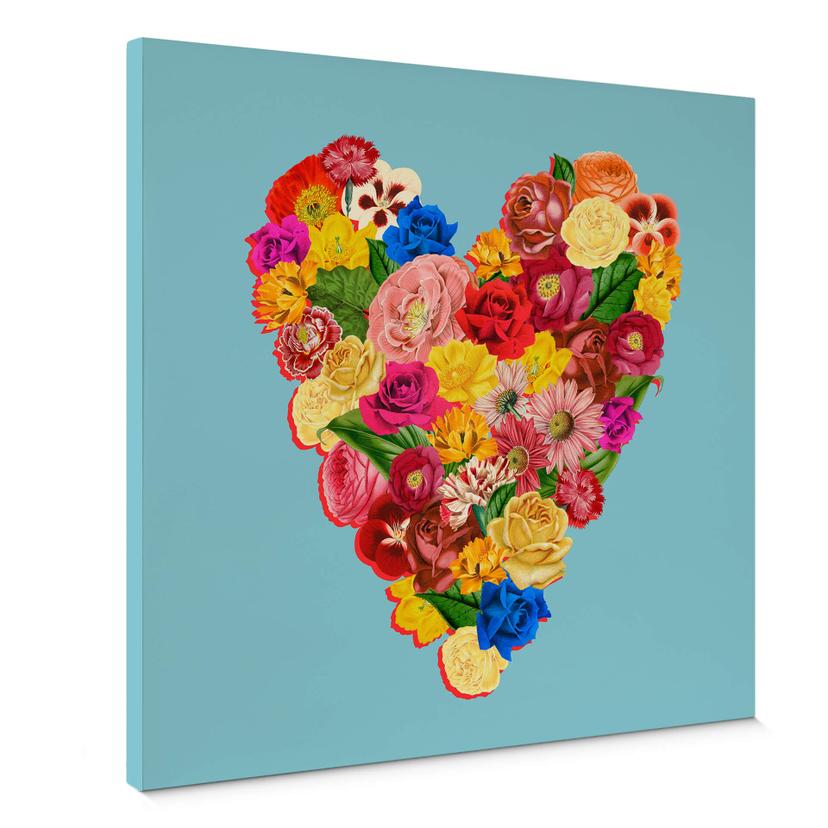 Lienzo Frida Floral Studio - Corazón Floral