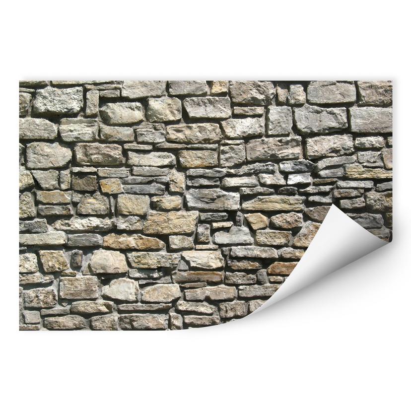 Zelfklevende Poster - Muur van steen