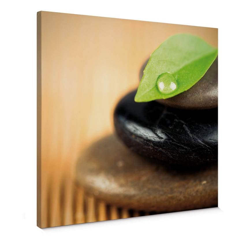 Tableau sur toile Wellness Stone - Carré