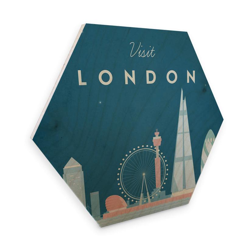 Hexagon - Træfinér - Rivers - London