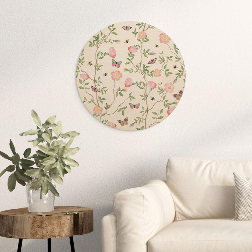 Stampa su legno Rose rosa in primavera - UN Designs